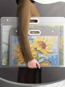 4K Plastic Art Portfolio, Large Art Portfolio With A3 With Handles, Waterproof Work Portfolio Folder For Artwork, Art Storage Box For DIY Diamond Painting Sketch Photography Posters