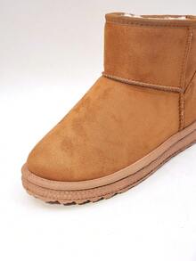 Autumn/Winter New Teenage Snow Boots, Flat Warm Plush Thick Sole Boys/Girls Ankle Boots - Brown - View 7