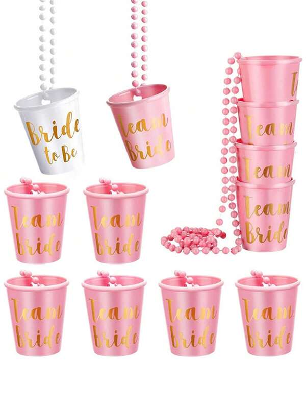 1 Stück/12 Stücke Makronen-farbige transparente Perlenkette Becher Festival Party Halloween Weihnachten Hochzeit Party