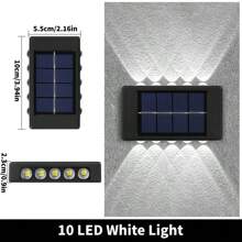 1/2 pezzi Luci da parete solari per esterni, luci per portico, lampade da parete, luci di Natale, luci a LED solari per gradini esterni luminosi, luci solari per terrazze impermeabili, luci solari per scale, montaggio a parete o su palo, per decorazioni autunnali, decorazioni per la casa e per esterni, decorazioni di Ognissanti, decorazioni autunnali con accensione/spegnimento automatico per terrazze, gradini, recinzioni, patio, vialetti