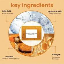 10PCS Lemon Turmeric KojicAcid Soap, Turmeric & Kojic Brightening Soap, DarkSpot Remover, Kojic Soap, Soap Body CareBody Wash Lemon Organic - 黃色 - 查看 6