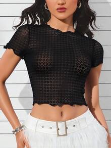 Women Tops - Navy Blue and Wine - View 6