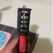 1pc 4-In-1 Professional Knife Sharpener - Tungsten Carbide, ABS & Ceramic Sharpening Stones - Kitchen Gadget & Household Essential