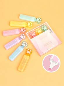 3 chiếc bút huỳnh quang đầu mềm nhiều màu chăm sóc mắt, bút dạ quang, bút đánh dấu, bút vẽ màu pastel, bút dạ quang, đồ dùng học tập, trở lại trường - Nhiều màu - Xem 10
