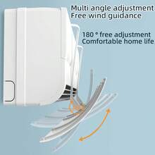 1 件卡通图案空调挡风板 免提壁挂式空调出风口挡风板 通用空调挡风板 孔位随机 - 彩色 - 查看 5