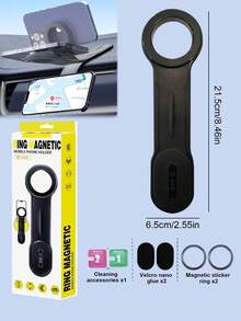 Flexible Magnetic Car Phone Holder – Adjustable Aluminum Alloy Arm With 360° Rotation, Shapeable Design For Custom Viewing Angles, Clamp-Free, Scratch & Shock Proof, Universal Compatible With IPhone& All Smartphones - Black - View 12