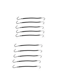 5个双钩皮筋，符合国家标准，适用于拉丁舞造型，皮筋，美发工具，丸子头钩，马尾辫橡皮筋，加粗弹力发钩，发圈，马尾辫发绳，发圈，发饰，头饰，弹力带 - 彩色 - 查看 6