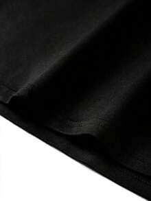 Camiseta de manga corta casual de hombre con estampado de gaviota, de verano - Negro - Ver 5
