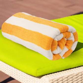 2 Pcs/Set Extra Large Beach Towel, 100% Super Soft Microfiber, Highly Absorbent Pool Cabana Stripe Design, Summer