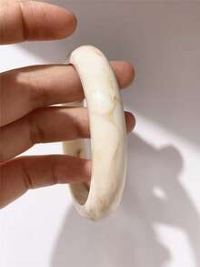 1/4 chiếc Vòng tay nhựa mỏng không đối xứng thời trang dành cho nữ, đa năng và có thể xếp chồng lên nhau - vòng đeo tay - Xem 13