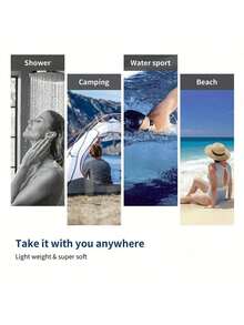 1pc Cute Cartoon Design Quick-Dry Ultra-Soft Fiber Beach Towel, Highly Absorbent, Suitable For Travel, Swimming Pool, Diving, Beach Essentials, Beach Accessories, Pool Float - Multicolor B - View 5