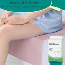 30 Pack Of Disposable Toilet Seat Covers 100% Waterproof XL Individually Packaged Disposable Toilet Seat Covers For Potty Training For Adults And Children, Travel For Public Toilets, Camping