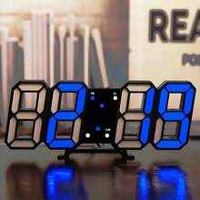 3D发光数字桌面时钟、壁挂式时钟、温度测量、3种智能调光模式、学生学习时钟、宿舍装饰时钟、游戏桌面时钟、氛围时钟、彩色霓虹3D数字时钟、壁挂式静音闹钟、智能光敏多功能壁钟、电子时钟、创意桌面闹钟、学生电子闹钟、单件礼品、生日毕业礼物、房间装饰、卧室装饰、返校家居装饰、学习用品