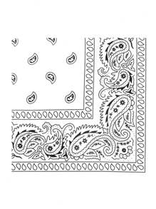 1pc Polyester Cashew Flower Bandana, Versatile Headwrap For Hip Hop Street Dance, European & American Hiphop, West Coast Outdoor Use