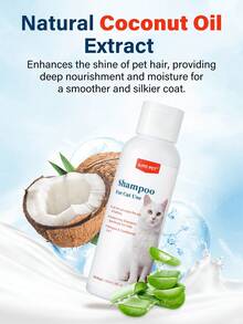 GJYC PET شامبو وبلسم للقطط 2 في 1 - صيغة لطيفة، تجربة تنظيف فاخرة، تسريح سهل، مغذي للفراء الناعم والصحي للقطط - أبيض - مشاهدة 4