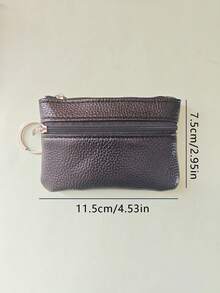 2 Pcs Mini Fashion Solid Color Coin Purse Thin Short Key Coin Purse Classic Simple Small Wallet Zipper Clutch Bank Card Lipstick Data Cable Storage Bag Suitable For Women Wallet Mini Wallet Purse Wallet Wristlet Wallet Coin Wallet - Black - View 6