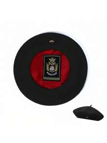 1pc Women Minimalist Candy Colored Wool Beret Hat, Cute Solid Color French Beret, Wool Beret Gift