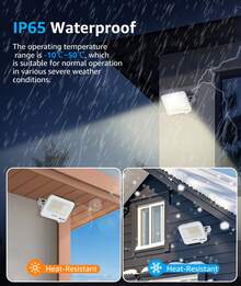 Aigostar Foco LED Exterior 20w, 1650LM Foco Proyector LED, IP65 Impermeable Luz de , Natural 4000K Luces led exterior, Para Jardín, Patio, Garaje, Paquete de 2 - 20w-4000k - Ver 3