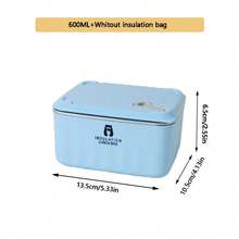 1 件装办公室工作人员保温午餐盒（带袋）、方形微波炉食品储存容器、学生冰箱便当盒