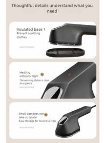 1pc Handheld Ironing Machine, Household Small Iron, Electric Iron, Portable Dry And Wet Dual-Purpose Ironing Wonder, Electric Ironing Is Convenient For Removing Wrinkles From Clothes,28w