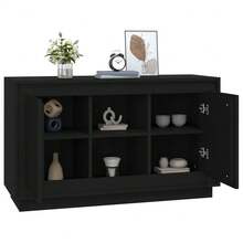 Küchenmöbel Sideboard Schwarz 102x35x60 cm aus Sperrholz Modernes Sideboard Vielfältige Verwendungsmöglichkeiten, Esszimmer/Küche