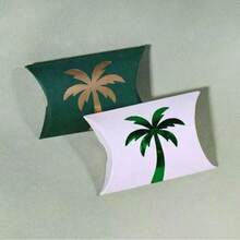 5/10/15/20pieces Of Palm Tree Hot Stamping Pillow Gift Box, Holiday Gift Box, Party Gift Box, National Day Gift Box - Multicolor - View 2