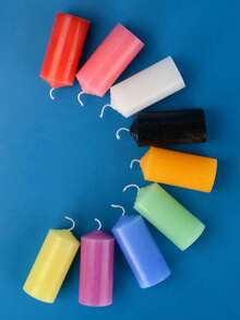 1 Pieza de Velas, Diámetro 3.5 Cm, 7 Cm de Largo, 8 Horas de Duración, Varios Colores de Vela: Blanco, Rojo, Negro, Decoraciones Navideñas, Corte de Energía, Iluminación, Sin Olor, Larga Duración de Quemado. Halloween, Espeluznante, Otoño, Festival, Invierno Festivo, Decoración de Habitación, Regalos