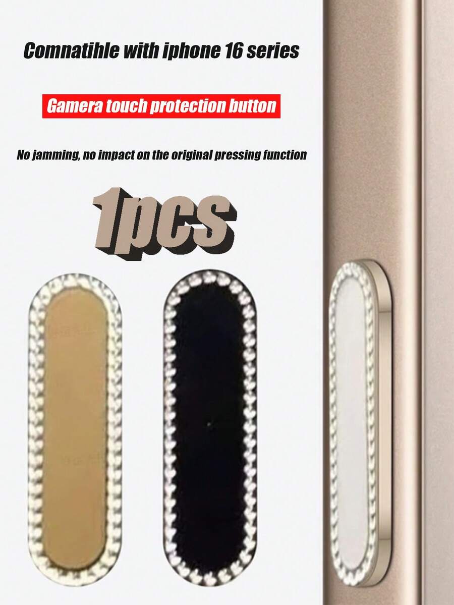 2 件兼容 16 Plus Pro Max 水钻相机按钮、高精度力传感器智能相机控制盖、滑动触摸捕捉控制器、相机按钮保护壳、兼容手机壳 - 多色 - 查看 1