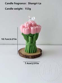 郁金香花束造型香氛蜡烛，营造浪漫氛围，燃烧时间长，无烟燃烧，创意装饰香氛，清新空气，适用于房间、桌面、家居装饰、派对、生日、婚礼、烛光晚餐、情人节礼物、周年纪念礼物，多种颜色可选。 - 彩色 - 查看 13