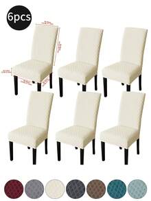 1pc/2pcs/4pcs/6pcs/30pcs Brown Jacquard Diamond Chair Cover, Dustproof And Stain-Proof, Classic And Simple Chair Cover, Suitable For Chairs In Living Room, Bedroom, Kitchen, Etc. - Multicolor - View 29