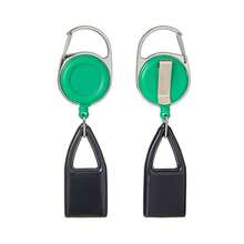 Clip retráctil para encendedor, surtido de colores - Portaencendedor con clip y cadena, funda clásica para encendedor, clip individual para mayor comodidad, en negro, blanco, rojo, azul, amarillo, verde, rosa, naranja