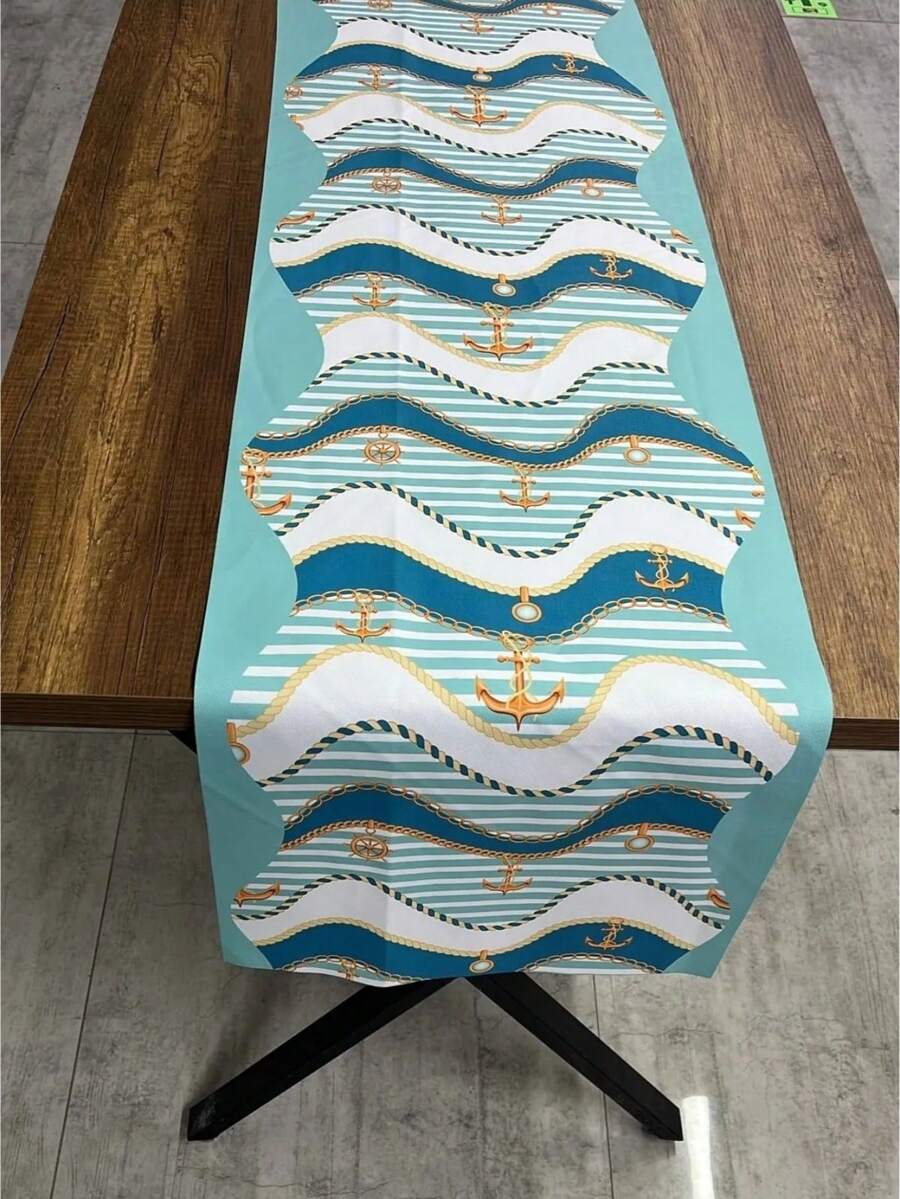 Made In Turkey - Elegant Table Runner 40x140 Cm – Modern Dining Table Decoration - Baby Blue - View 1