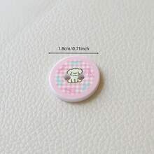 10/20 件可爱卡通樱花、动物印花彩色纽扣、时尚配饰、DIY 工艺用品，适用于服装、头饰、鞋子、手工奶油树脂装饰 - 彩色 - 查看 9