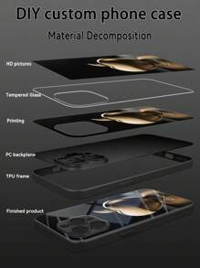 1pc Customizable Name, High-Definition Glass Phone Case With Apple Pattern, Fashionable And Colorful, Suitable For Samsung S24 Ultra/S25 Ultra And Apple 17 Pro Max/17 Air/16 Pro Max/15/14 Plus/13 Pro/12 Pro Max/11/Xs Max/8/7/6 Plus, Compatible With Cute, Fun, Minimalist Phone Case Designs,Cell Phones & Accessories,Season Picks