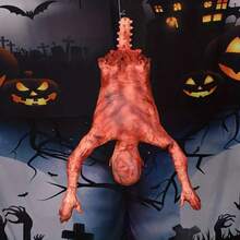 1 buc Decorațiuni de Halloween, Recuzită de cadavru din latex, Pandantive suspendate înfricoșătoare, sângeroase, pe jumătate de lungime, Case bântuite, Baruri, Cluburi, Decorațiuni de petrecere, Decorațiuni exterioare de Halloween, Cadou amuzant de Halloween, Decorațiune corporală din latex cu cadavru suspendat, Pentru baruri, petreceri pentru adulți, întâlniri de la hayon și multe altele - Multicolor - Vizualizare 6