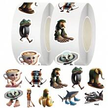 500pcs Tung Sahur Cartoon Graffiti Stickers Abstract Style Apply To Campus Awards, Helmet Decoration, Hand Book Making, Car Decoration Party Decoration, Scrapbook, Laptop, Luggage, Guitar, Water Bottle, Phone Case Urban Youth Fashion Decoration