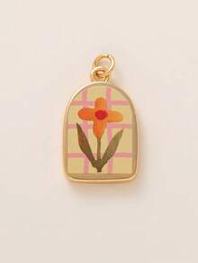 1pc Fashionable And Exquisite INS Cute And Simple Flower Strawberry Bow DIY Pendant, Plated With 18K Gold, Not Easy To Oxidize, Suitable For Wives And Mothers To Freely Match. - Multicolor - View 21