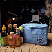 1pc Lunch Bag For Women Men, Single Layer/Double Layer Lunch Box - Leakproof Insulated Soft Large Lunch Cooler Bag - Reusable Lunch Box For Office Work School Picnic Beach(Use After Ventilation)