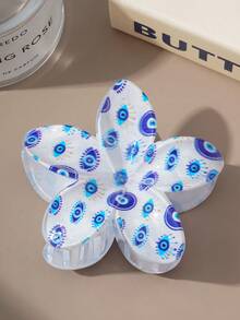 1 Stück/6 Stück Set mit witzigem Augen-Muster, Blumen-Dekor Haarclips, Damen Lässig Fashion interessante Haarspangen, Alltags Lässig Stil Haarzubehör elegante Spangen, Schulsachen, College