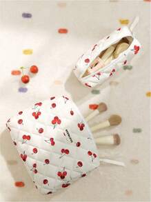 1/3 件套樱桃设计化妆包、时尚便携式化妆包、口红多功能收纳包、卫生巾、硬币、钥匙等、大容量可爱旅行梳洗包、旅行收纳化妆包、母亲节礼物、返校礼物化妆包、化妆品收纳化妆收纳化妆包、化妆包、情人节化妆包 - 彩色 - 查看 3