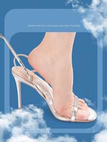 1/2 Paar transparente High Heels mit rutschfesten, bequemen Geleinlagen