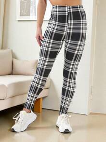 paquete de 3 leggins casuales de mujer para otoño/invierno, elegantes, cómodos, de gran elasticidad, aptos para deportes, acondicionamiento físico, yoga, uso diario, con estampados a cuadros y rayas, adecuados para gimnasio, correr, plancha, viajes, playa, vuelta al colegio, vacaciones y fiestas