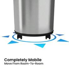 ITouchless SS Round Sensor Trash Can W AbsorbX Odor Control System And Wheels IT23RC - nhưẢnh - Xem 5