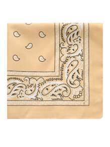 1pc Polyester Cashew Flower Bandana, Versatile Headwrap For Hip Hop Street Dance, European & American Hiphop, West Coast Outdoor Use