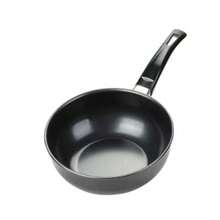Sartén antiadherente negro 15 cm sartén pequeño para cocina diaria desayuno huevos tortillas omelettes antiadherente de larga duración apto estufa gas vitroceramica fácil limpieza mango ergonómico resistente uso diario cocina casera profesional ideal regalo cocina - 15 CM - Ver 3