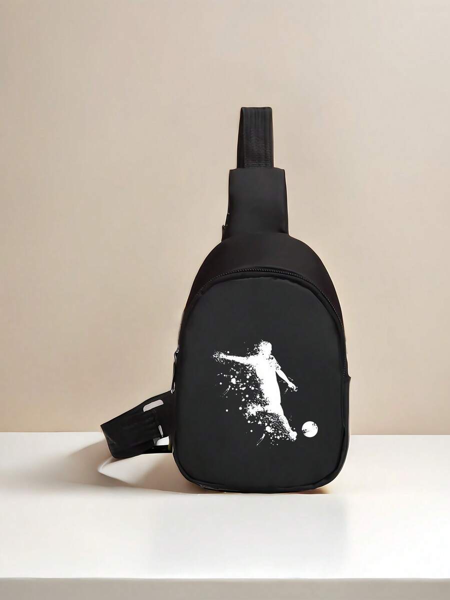 Mini Waist Bag,Back-To-School Season Bag School Waist Bag, Chest Bag, Crossbody Bag, A Bag Suitable For Daily Use When To School, Travel And Vacation, Nylon Zipper-Closed Kawaii Cartoon Game Console Football Letter Shoulder Bag Bag Crossbody Bag Waist Bag, Birthday Gift, Zipper Direction Is Random.