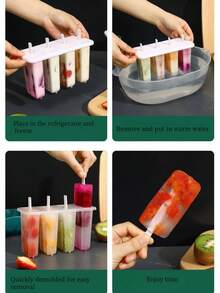 50 Stück Eisstiele, große & kleine Eisformen, Sommereislutscher-Formen für den Hausgebrauch, Eiswürfelbereiter, Eislutscher-Formen, DIY Eislutscher-Boxen, essentiell für Sommerkühlung, Halloween- und Weihnachtsparty-Zubehör