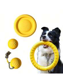 1pc Anti-Slip Pulling Ring Pet Dog Training Toy, Chew-Resistant EVA Floating Dog Toy For Pool, Summer