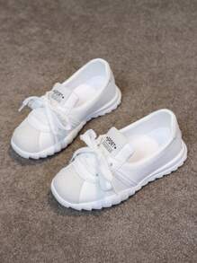 Girls' Casual White Sneakers, Children Sports Shoes For Spring/Autumn