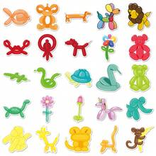 50pcs Animal Balloon Cartoon Style Stickers, Cartoon Graffiti Decoration Stickers For Laptop Water Bottle Luggage Helmet Skateboard Stationery Motorcycle, Teenager Stuff, Classroom Decor Art Supplies,For School Supplies,Back To School Scrapbook Supplies Funny Stickers Laptop Stickers Kindle Phone Stickers - 50 Balloons-1144 - View 4